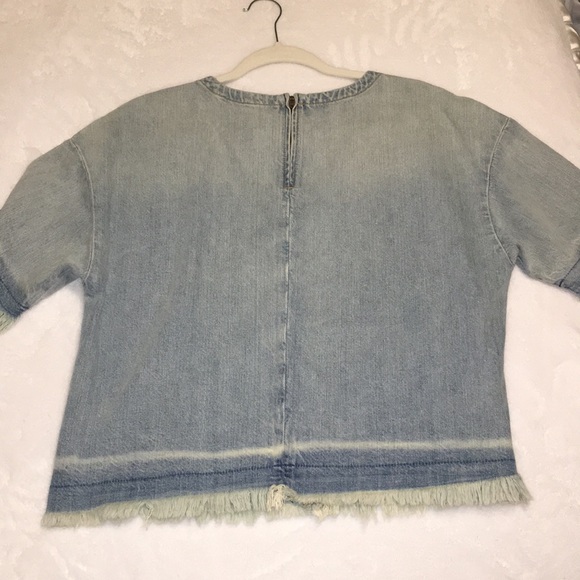 J Brand Denim Top (Size Large) - Picture 2 of 2